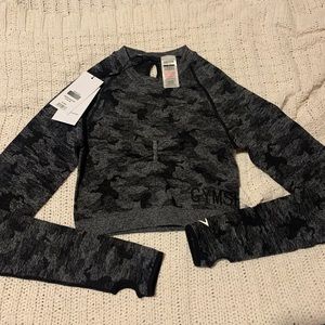 Nwt Gymshark Camo long sleeve top